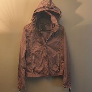Bench - Brown Checkered Windbreaker Jacket - Women's Medium
